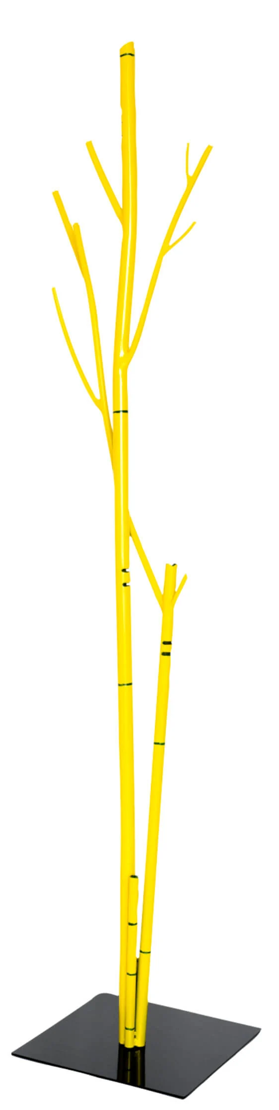 Appendiabiti da Terra 33x33x178 cm in Ferro Battuto Vasconi Bamboo Giallo