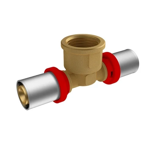 Raccordo a pressare ikaro a t femmina 3/4 d.32x3 -conf