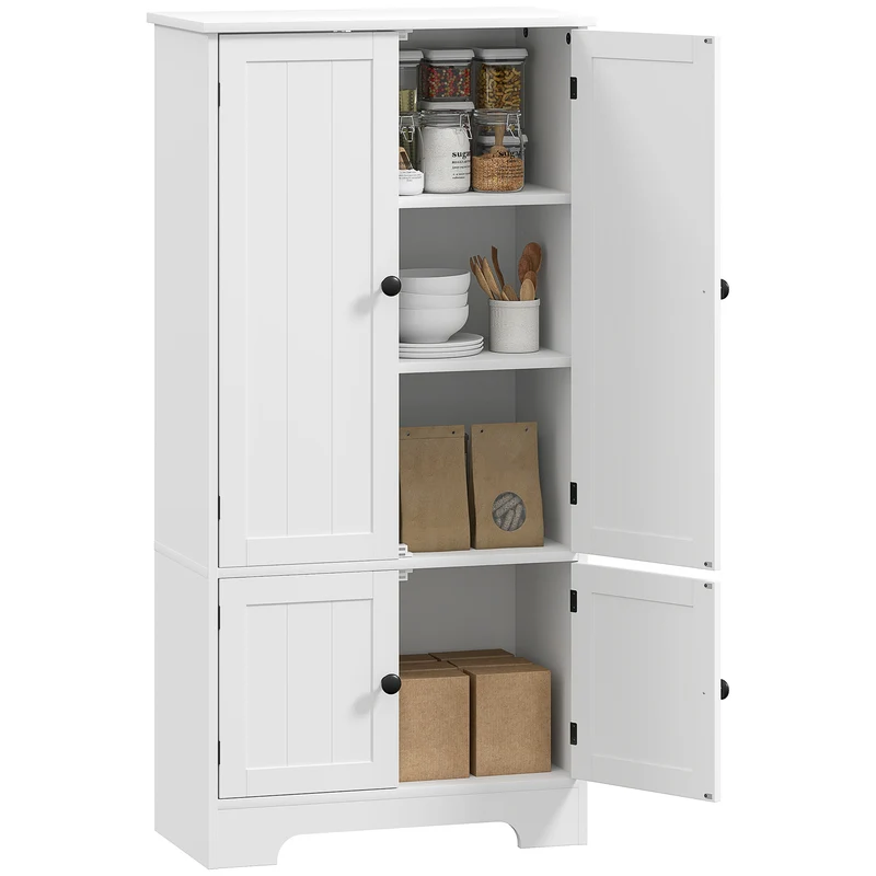 Credenza Cucina 58,2x30x123 cm con 2 Armadietti in MDF Bianco