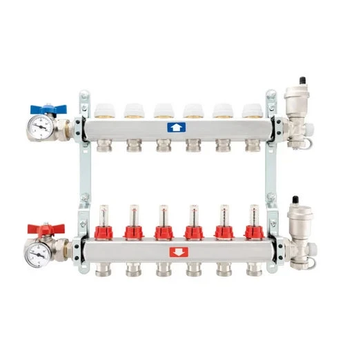 Collettore premontato completo con flussimetri 11 vie 1 x3/4
