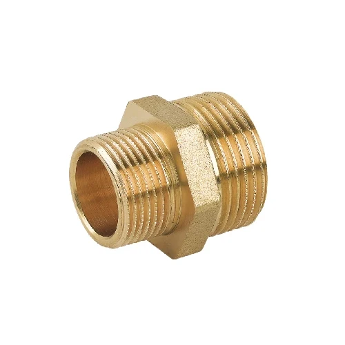 Nipple doppio ridotto mm in ottone giallo 1/4 x 1/8