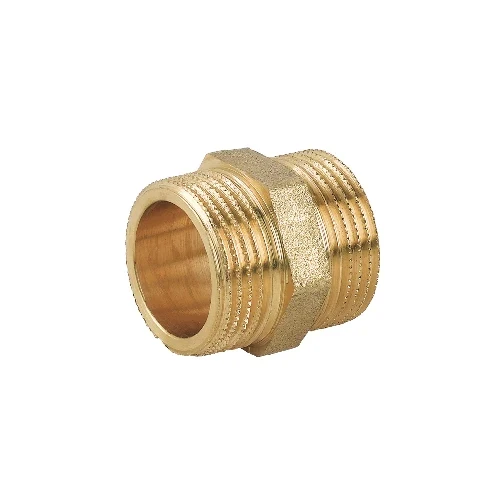 Nipple doppio mm in ottone giallo 3/8