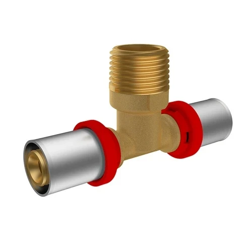 Raccordo a pressare ikaro a t maschio 1/2 d.16x2-16x2