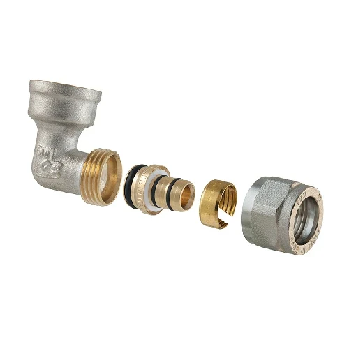 Raccordo curvo femmina a compressione per multistrato 2pz assemblato 1 x 1 -26