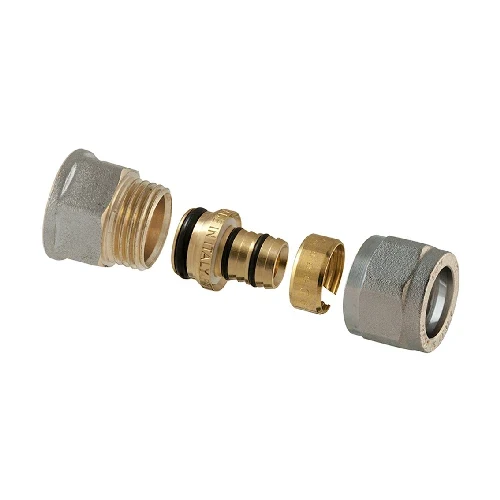 Raccordo diritto femmina a compressione p/multistrato 2pz assemblato 1/2 x 3/4 20 2 00