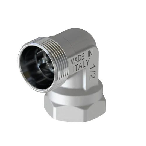 Raccordo curvo femmina cromato 1/2 24x19 fil d.16