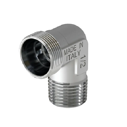 Raccordo curvo maschio cromato 3/4 24x19 fil d.16