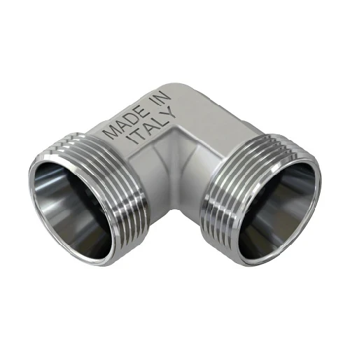 Raccordo curvo doppio cromato 24x19 fil d.16