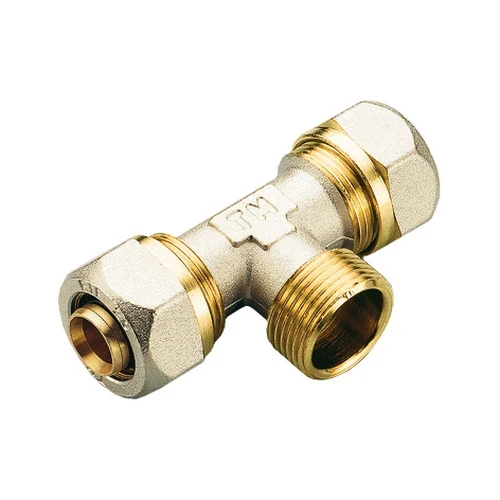 Raccordo a t maschio serie ins per multistrato 20 x 3/4 x 20