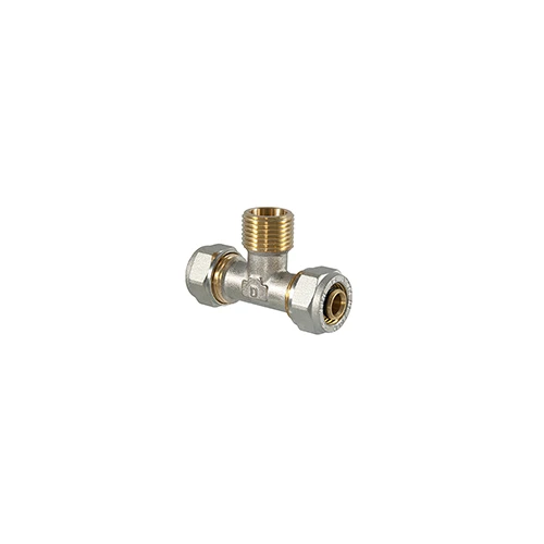 Raccordo tee maschio a compressione per multistrato 16 x 1/2 x 16
