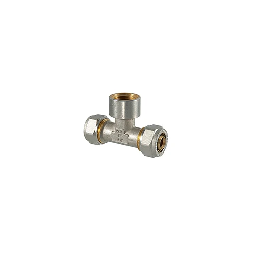 Raccordo tee femmina a compressione per multistrato 32 x 1 x 32