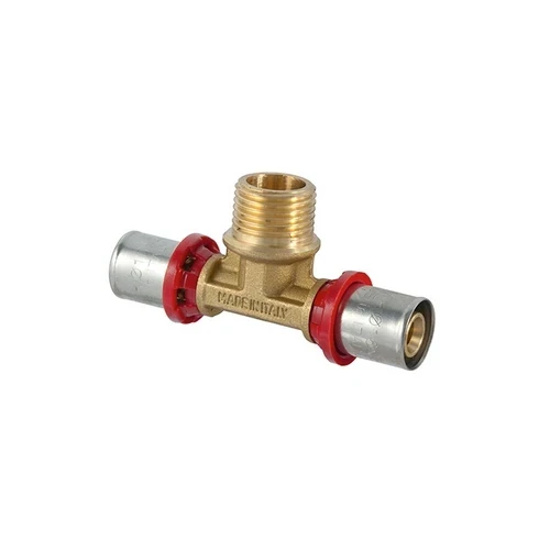 Raccordo tee maschio a pressare per multistrato 1 1/4 x 40