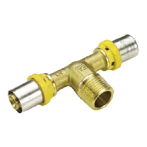 Raccordo per gas tee maschio 16 x 1/2 x 16