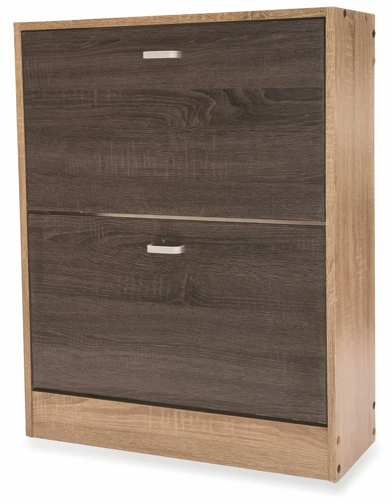 Scarpiera 2 Scomparti in MDF 63x24x80 cm Soriani Bicolore