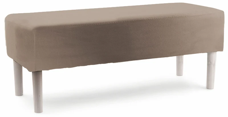 Panca in Velluto 100x40x40 cm Soriani Tortora