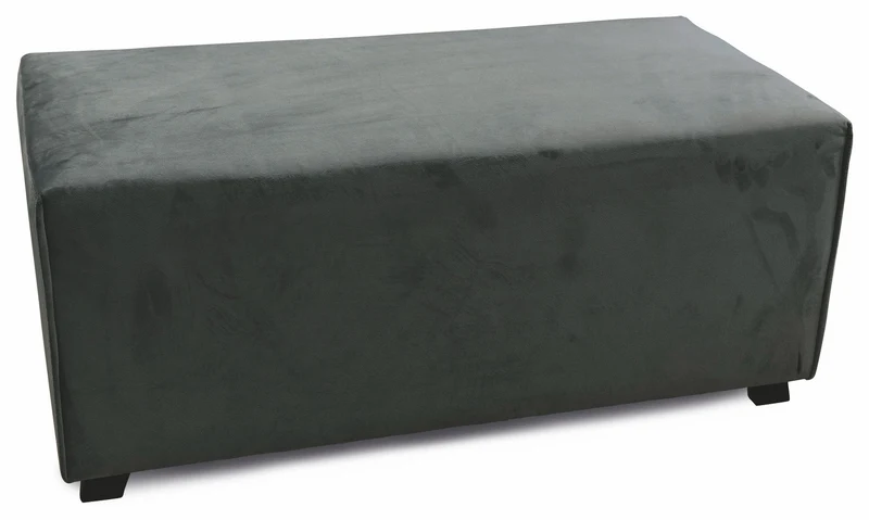 Panca in Velluto 100x48x44 cm Soriani Grigio Scuro