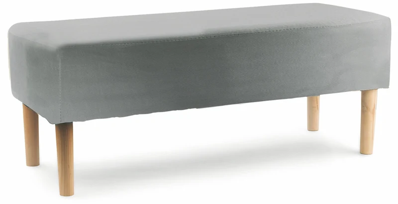 Panca in Velluto 100x40x40 cm Soriani Grigio