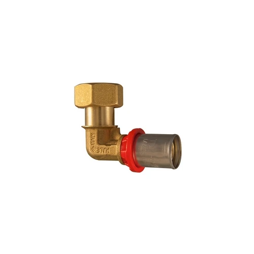 Adattatore curvo sede piana a pressare per multistrato 1/2 x 20