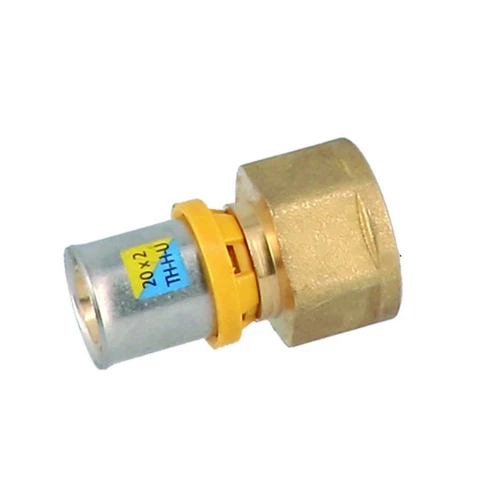 Raccordo diritto femmina a pressare per multistrato 1/2 x 20 -conf
