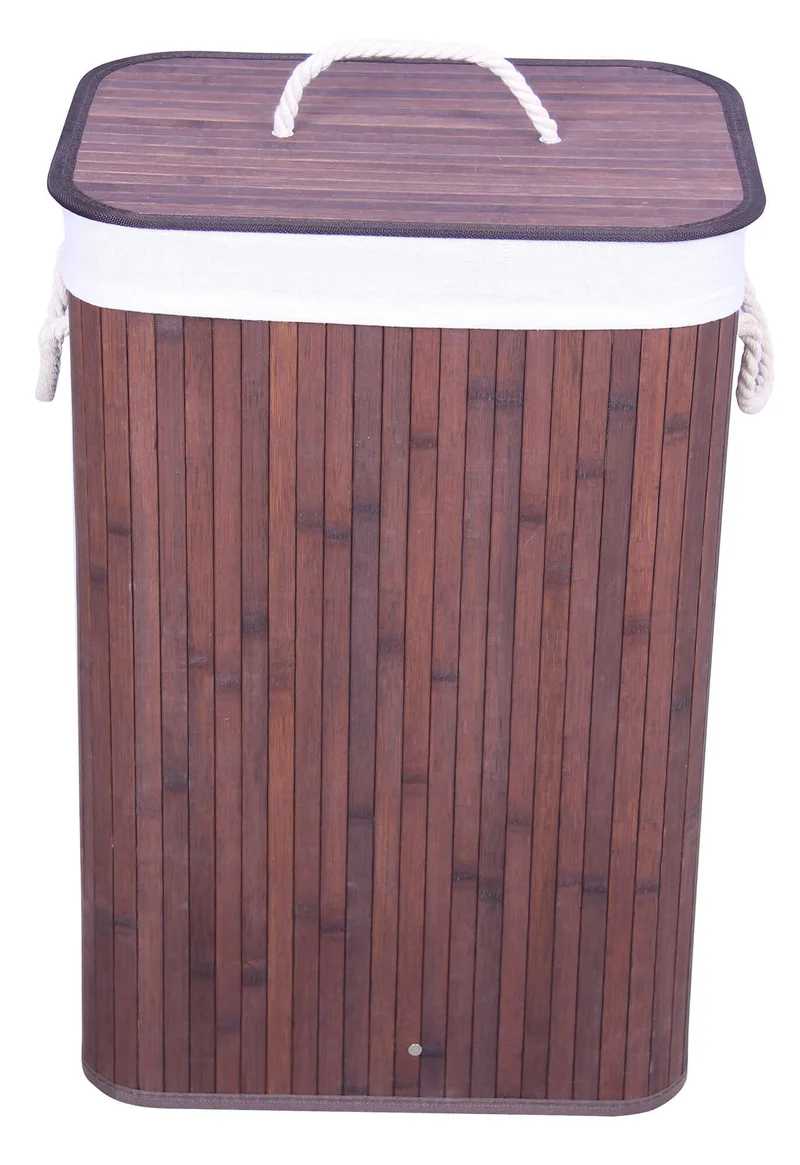 Cesto Portabiancheria 40x30x60 cm in Bamboo Collection Marrone