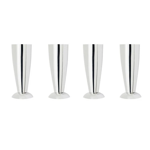 4 pz piedini per lavatoi cromo h. 13 cm