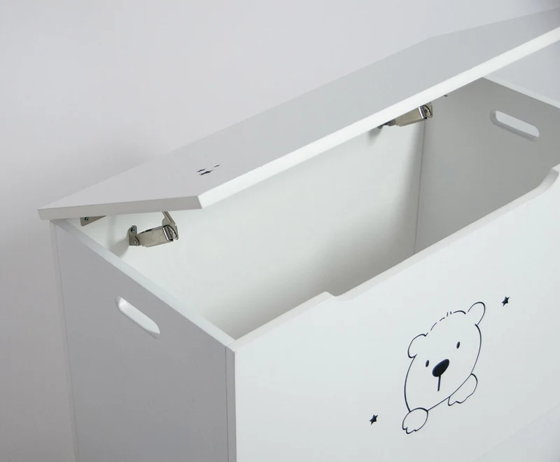 Cassapanca Baule Rettangolarein MDF 75x38x46,5 cm Fumer Winnie Bianca