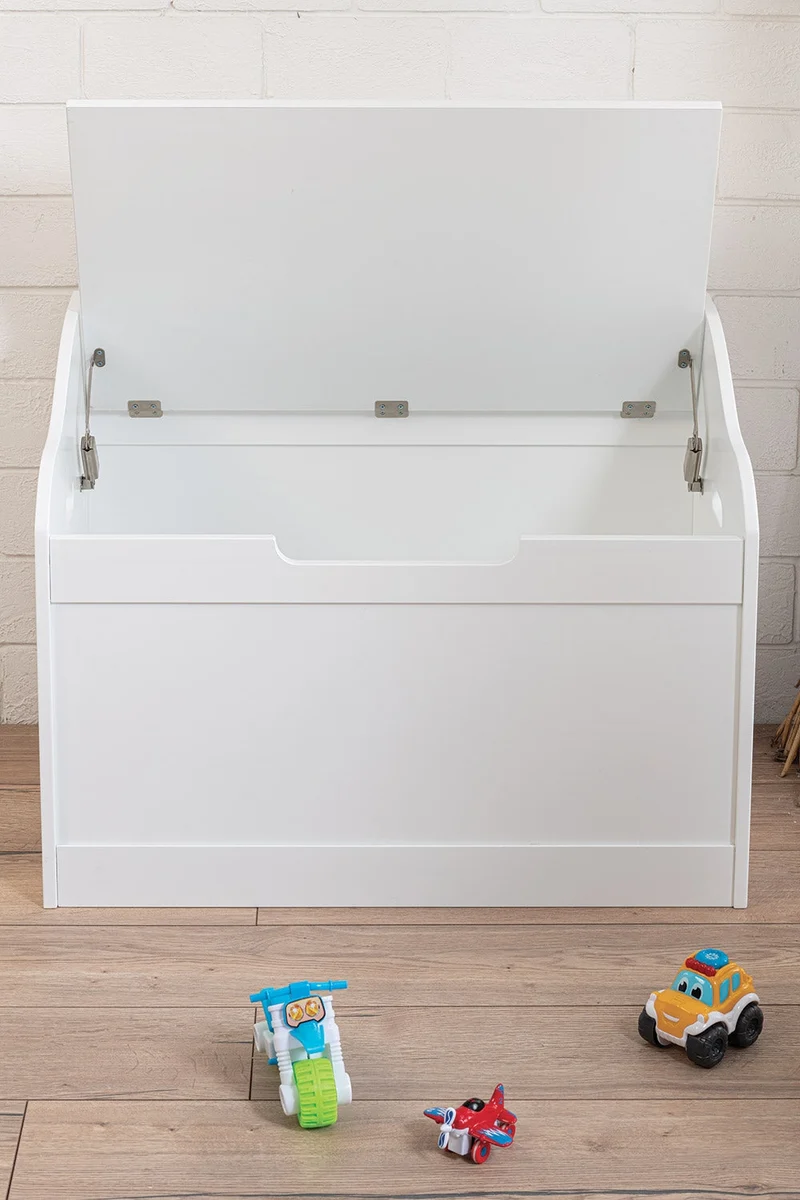 Cassapanca Baule Rettangolare 80x50x60 cm in MDF Fumer Gaia Bianca