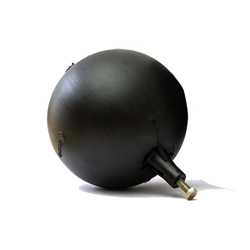 Sfera in plastica tonda nera per aste piatte diam. 120