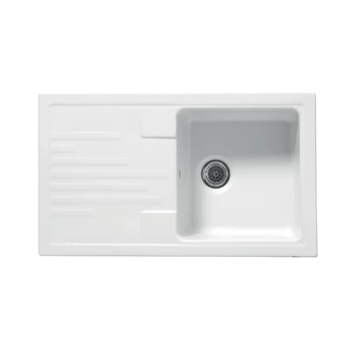 Lavello da incasso in ceramica mod. c282 con 1 vaschetta 86 x 50 bianco