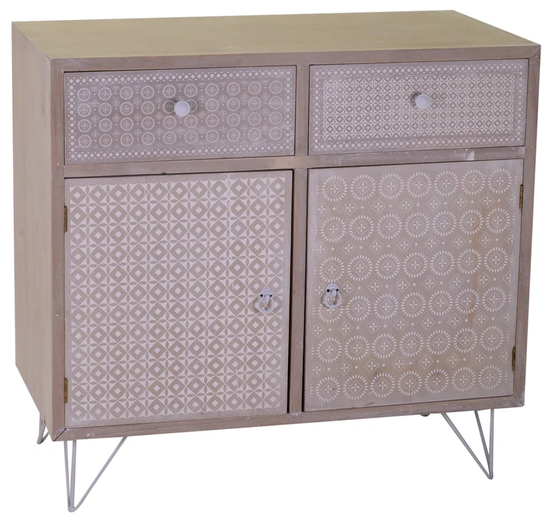 Mobile 2 Ante 2 Cassetti in Legno e MDF Milo