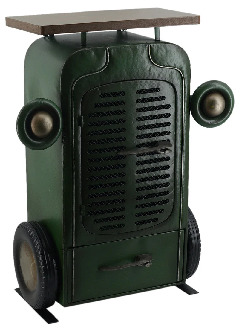 Mobiletto 1 Anta 1 Cassetto in Metallo Trattore Verde