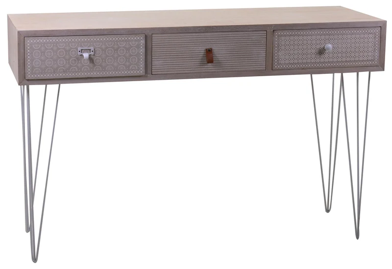 Consolle 3 Cassetti in Legno e MDF Milo