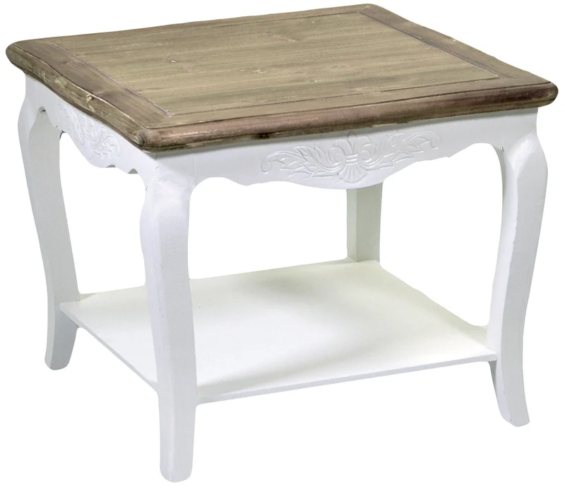 Tavolino Quadrato in Legno Country