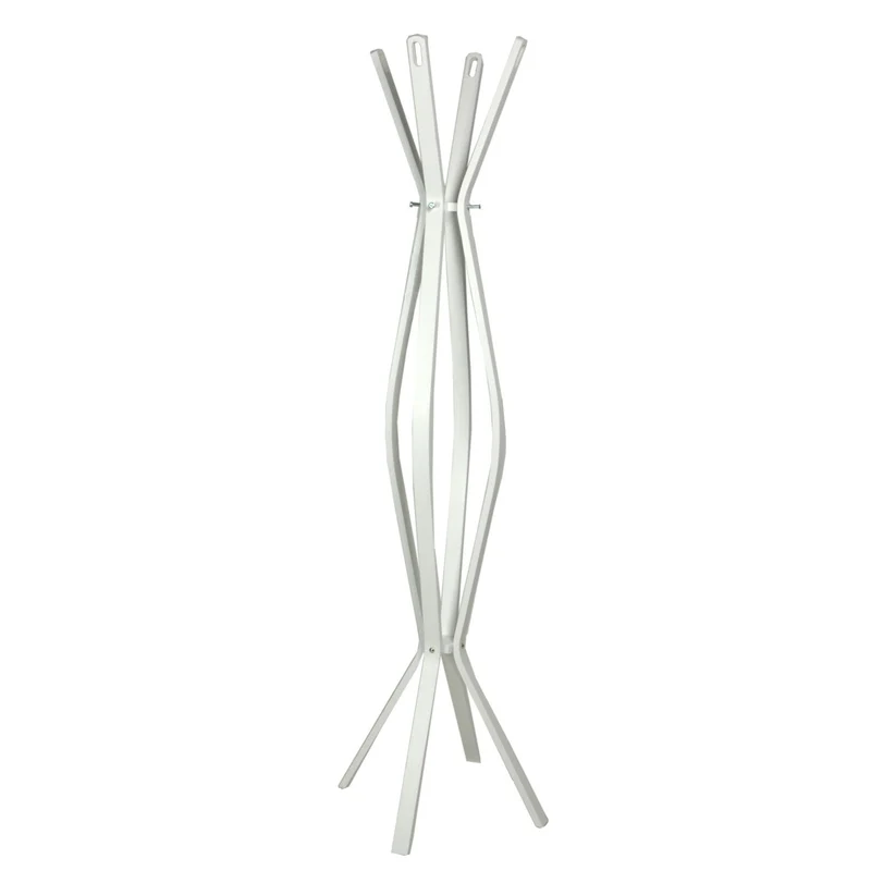 Appendiabiti a Stelo in Legno 4 Braccia 60x60H178cm Bianco
