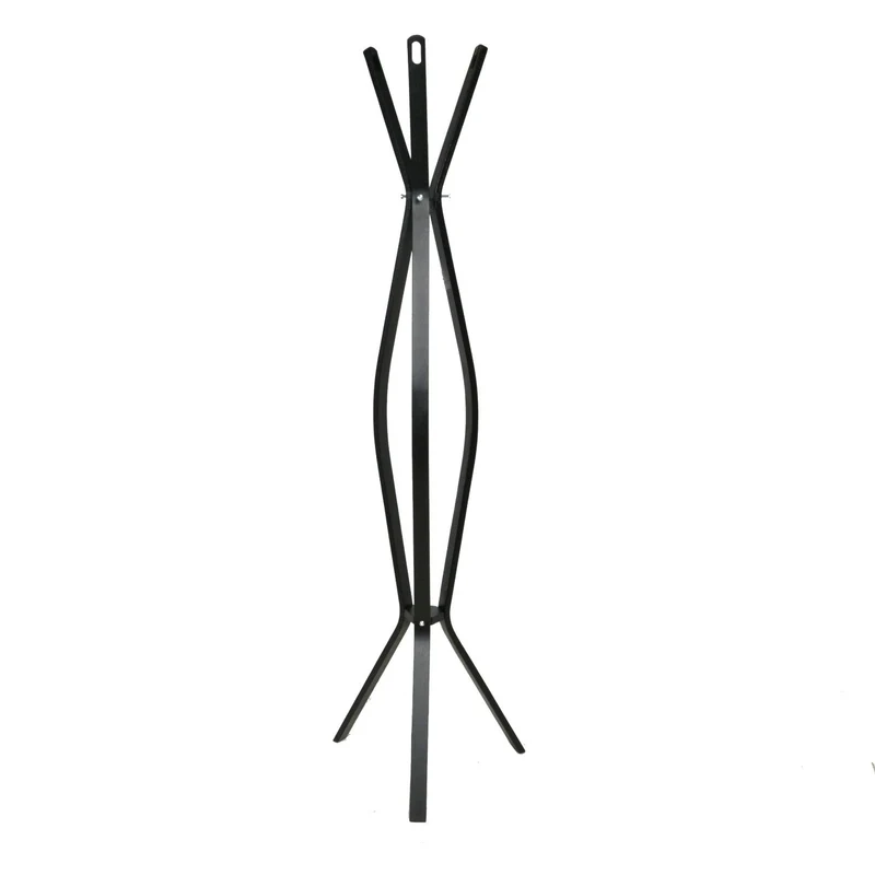 Appendiabiti a Stelo in Legno 3 Braccia 60x60H178cm Nero