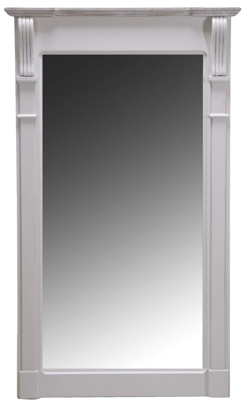 Specchio Rettangolare 80x60cm con Cornice in Legno Provenza