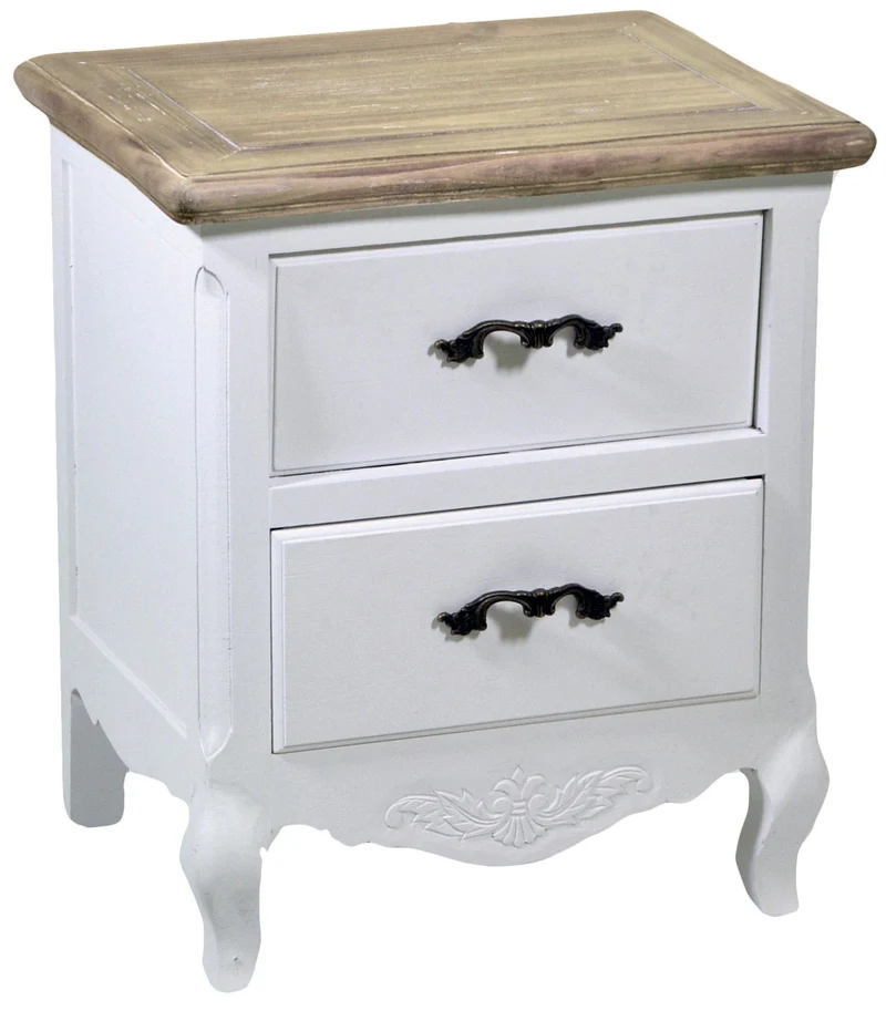 Mobiletto 2 Cassetti in Legno Country