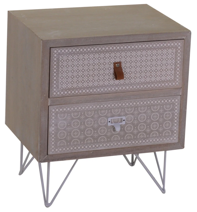 Mobile 2 Cassetti in Legno e MDF Milo