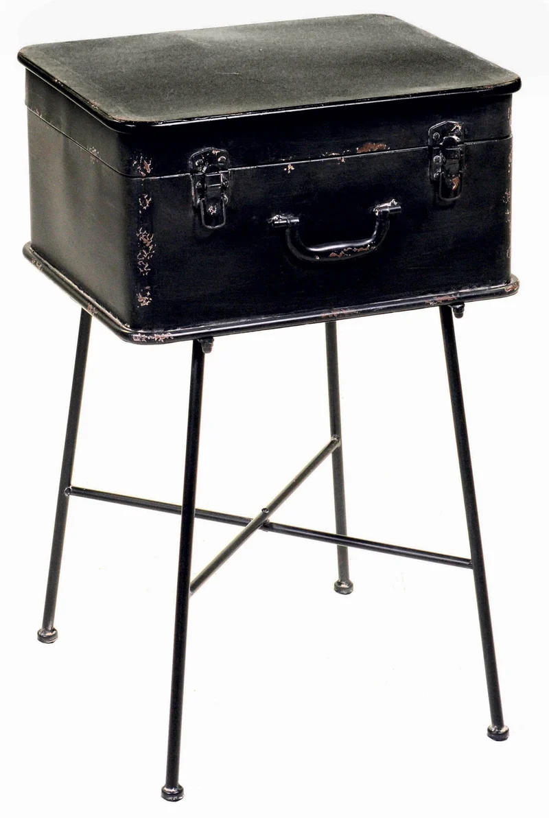 Mobiletto Valigia in Metallo Nero