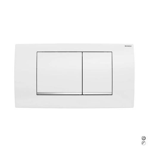 Placca di copertura 2 tasti per cassetta 110700 new placca bianca /prof cromo sa