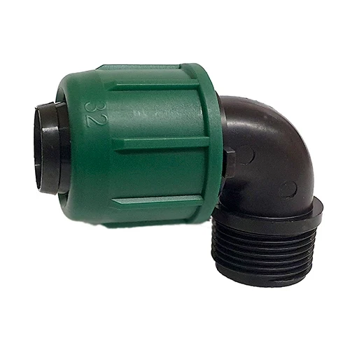 Gomito a 90 filettato maschio d. 16 x 3/4