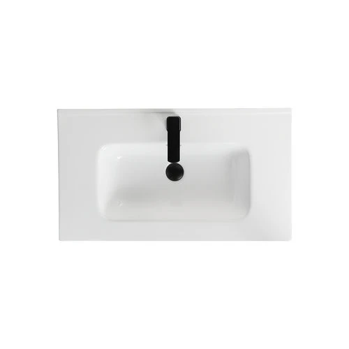 Consolle con vasca centrale mod. 03 cm 91x39.5x18 bianco lucido