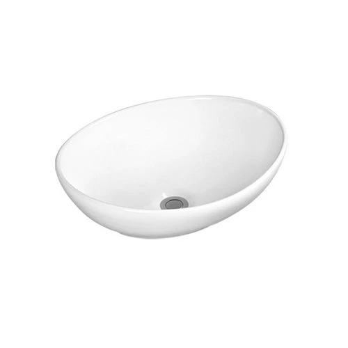 Lavabo ovale mod. lav03 cm 41x34x14 5 bianco lucido