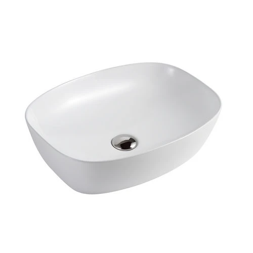 Lavabo ovale mod. lav01 cm 50x38x14 bianco lucido