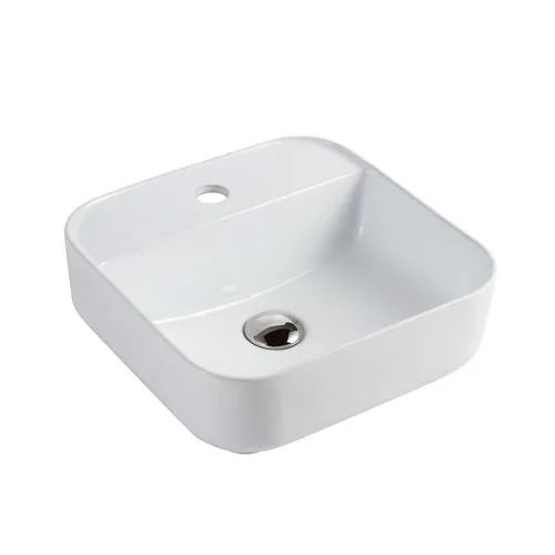 Lavabo rettangolare mod. lar02 cm 50x40x14 bianco lucido