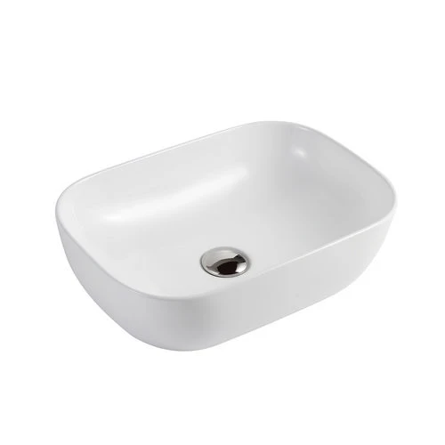 Lavabo rettangolare mod. lar01 cm 49x39x15 bianco lucido