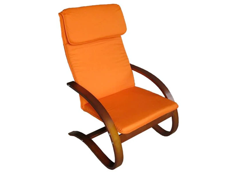 Poltrona in Tessuto e Legno 67x78xH100cm Terracotta