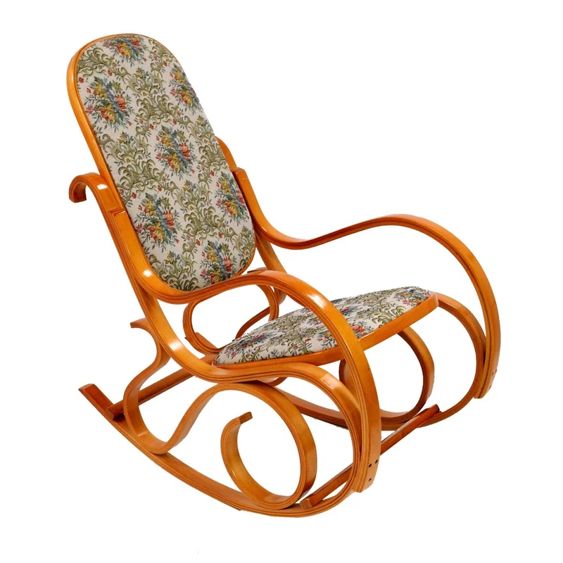 Dondolo da Giardino in Legno di Jelutong 90x55H45/97cm Damascato Miele