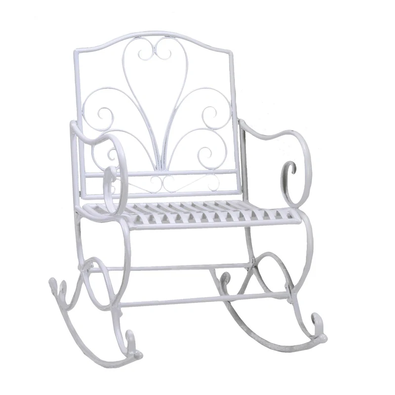 Dondolo da Giardino in Ferro 60x80H98cm Viareggio Bianco