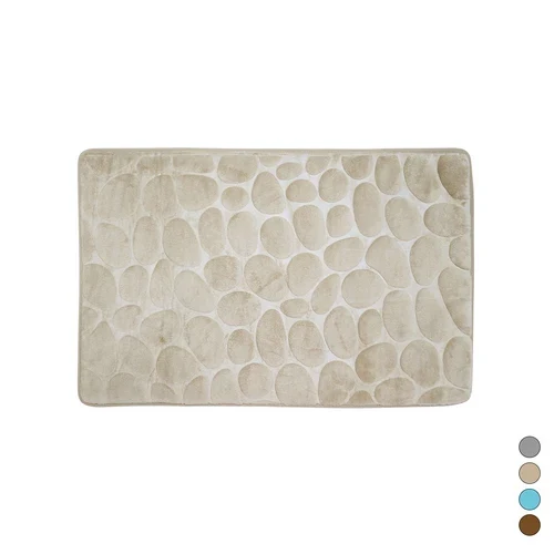 Tappeto antiscivolo bagno ciottoli 40x60 cm marrone